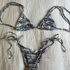 Frankies Bikinis Tribal Print Bikini Set